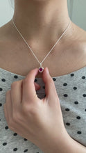 Load and play video in Gallery viewer, ruby cabochon heart bubble necklace
