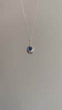 Load and play video in Gallery viewer, blue spinel heart drop necklace
