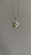 Load and play video in Gallery viewer, made-to-order peridot and pink tourmaline watermelon star necklace *please read description
