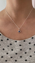 Load and play video in Gallery viewer, deep blue spinel heart bubble necklace
