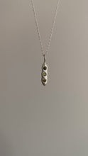 Load and play video in Gallery viewer, 3 peridot peas in a pod necklace (made-to-order)
