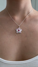 Load and play video in Gallery viewer, ruby flower power charm necklace
