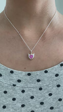 Load and play video in Gallery viewer, (made-to-order) pink sapphire devil heart necklace
